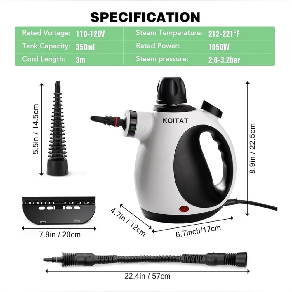 Pressurized Handheld Steam Cleaner - Picture 2 of 8